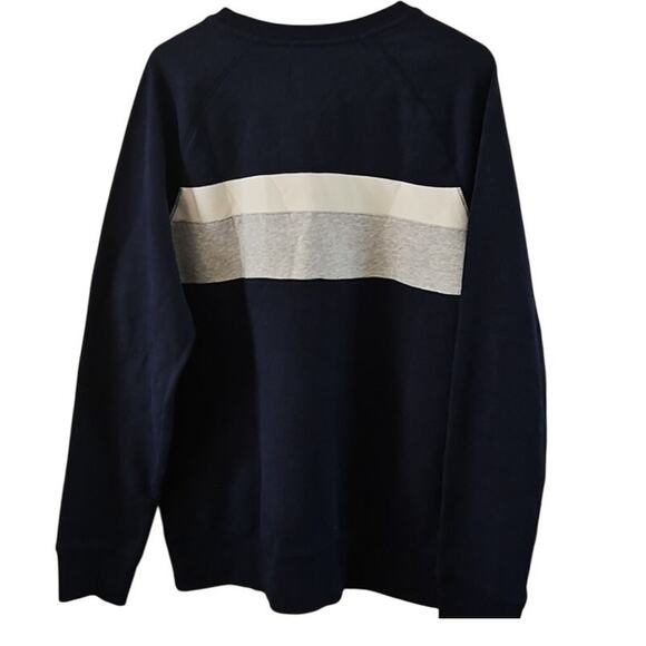 Goodfellow & Co Men’s Colorblock Crewneck Sweatshirt XL Navy Blue Gray White - Picture 3 of 7